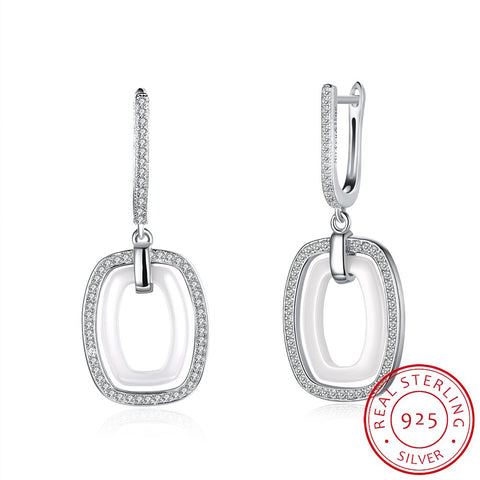 SH-CE004-WH Fashion Dangle Earrings