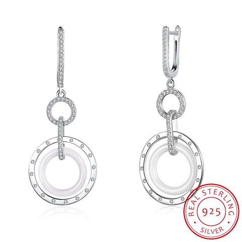 SH-CE002-WH Fashion Dangle Earrings