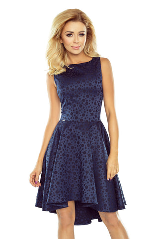 Numoco Exclusive dress with longer back - Navy blue 175-3