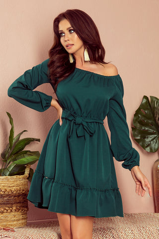Numoco 265-1 DAISY Dress with frills - green