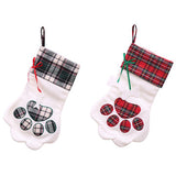 Christmas Stocking for Dog Cat Kids Christmas Gift Bags Tree Hanging Ornament
