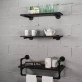 Jacksonville Farmhouse Industrial 30" & 33" Wide 3-Piece Wall Shelf  Rack Bundle