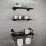 Jacksonville Farmhouse Industrial 30" & 33" Wide 3-Piece Wall Shelf  Rack Bundle