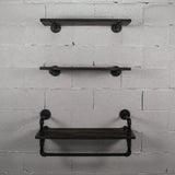 Jacksonville Farmhouse Industrial 30" & 33" Wide 3-Piece Wall Shelf  Rack Bundle