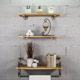 Jacksonville Farmhouse Industrial 30" & 33" Wide 3-Piece Wall Shelf  Rack Bundle