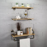 Jacksonville Farmhouse Industrial 30" & 33" Wide 3-Piece Wall Shelf  Rack Bundle