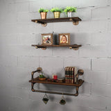 Jacksonville Farmhouse Industrial 30" & 33" Wide 3-Piece Wall Shelf  Rack Bundle