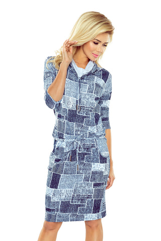 Numoco Sports dress with binding - jeans with patches 44-17