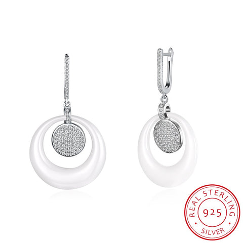 SH-CE007-WH Fashion Dangle Earrings