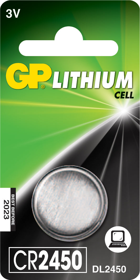 GP LITHIUM BUTTON CELL CR2450GP Batteries