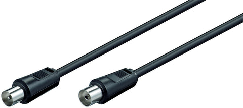 Coax M-F 7.5m Black 75 OhmMicroConnect