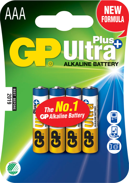 ULTRA PLUS ALKALINE AAA/LR03GP Batteries