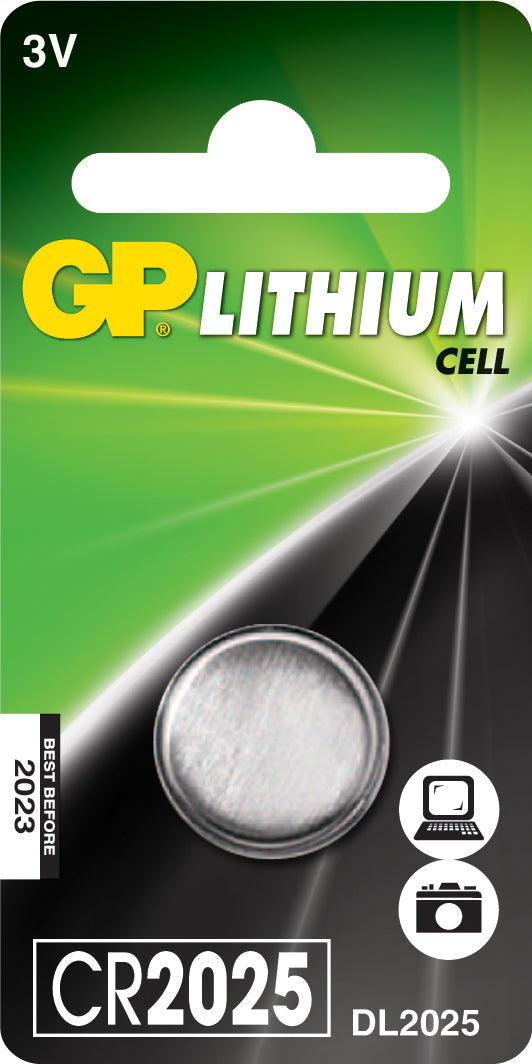 GP LITHIUM BUTTON CELL CR2025GP Batteries
