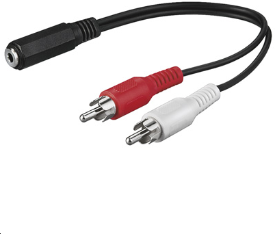 Adapter 3.5mm - 2xRCA F-M 0,2mMicroConnect