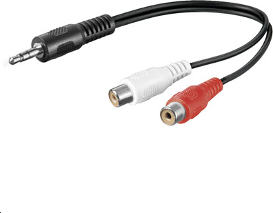 Adapter 3.5mm - 2xRCA M-F 0,2mMicroConnect