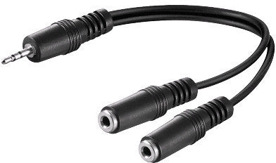 3.5 mm audio Y cable adapterMicroConnect