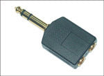 Adapter 6.3mm - 2X3.5mm M-FMicroConnect