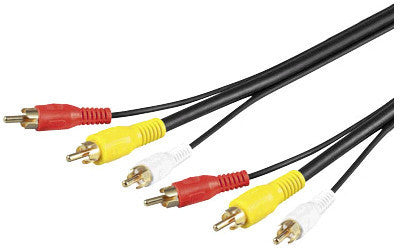 3XRCA - 3XRCA  1.5m M-M GoldMicroConnect