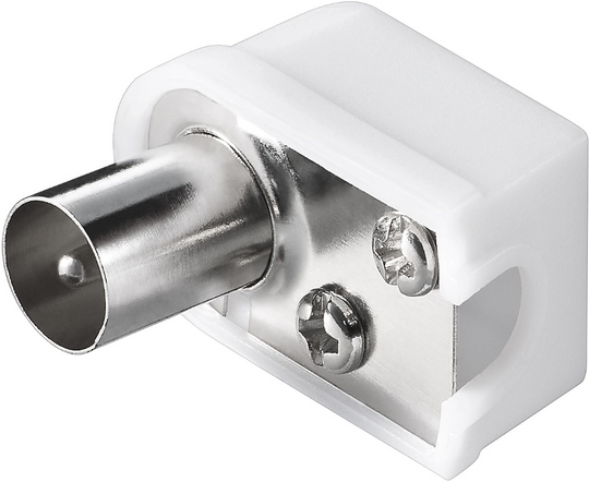 Coax angle plug with screwMicroConnect