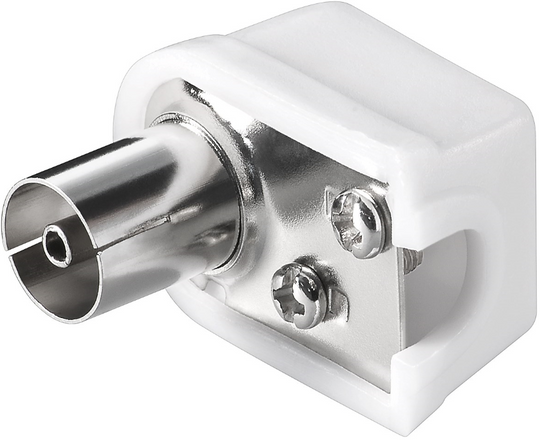 Coax angle jack with screwMicroConnect
