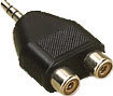 Adapter 3.5mm - 2xRCA M-FMicroConnect