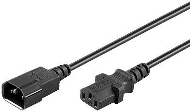 Power Cord C13 F - C14 M 0.6mMicroConnect