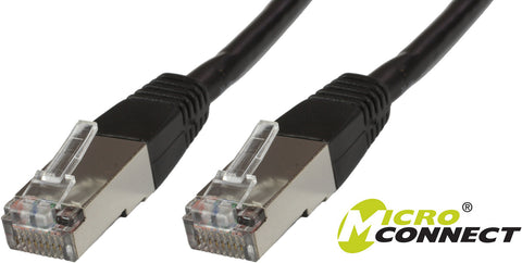 F/UTP CAT5e 0.5m Black PVCMicroConnect