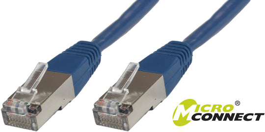 F/UTP CAT5e 0.25m Blue PVCMicroConnect