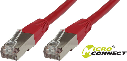 F/UTP CAT5e 0.5m Red PVCMicroConnect