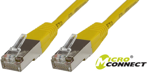 F/UTP CAT5e 0.25m Yellow PVCMicroConnect