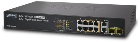 8-Port 10/100TX 802.3at HighPlanet