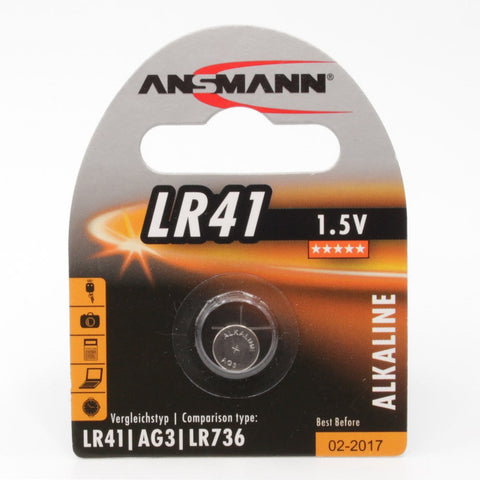 Battery LR41, 1.5 V, AlkalineANSMANN