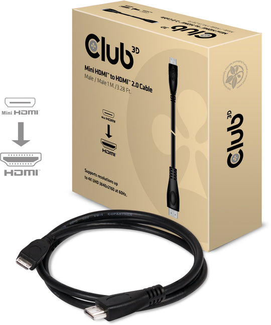 Cable Mini-HDMI > HDMI 2.0Club3D