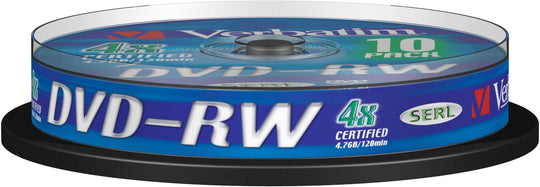 DVD-RW 4x, 4.7GB BrandedVerbatim