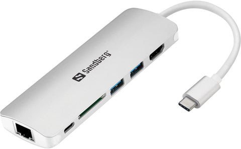 USB-C Dock HDMI+LAN+SD+USB,61WSandberg