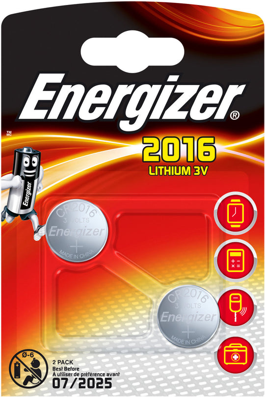 Battery CR2016 Lithium 2-pakEnergizer