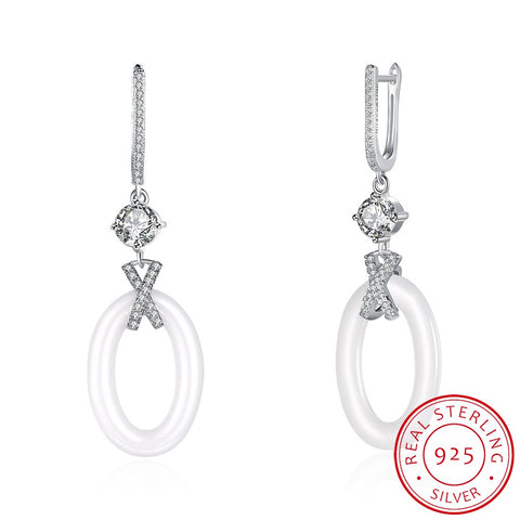 SH-CE006-WH Fashion Dangle Earrings