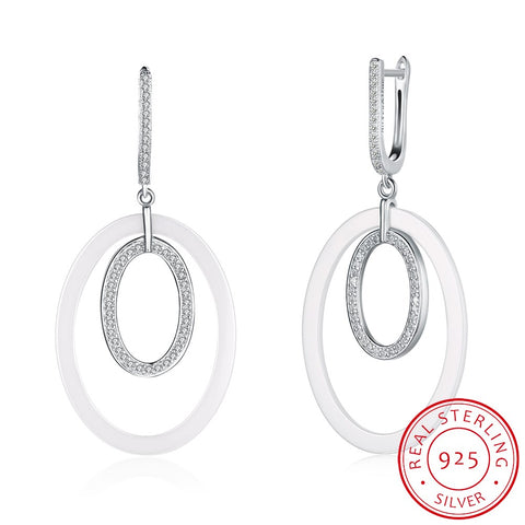 SH-CE005-WH Fashion Dangle Earrings