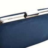 CB149 Navy - Elegant Women Smooth Solid Evening Bag