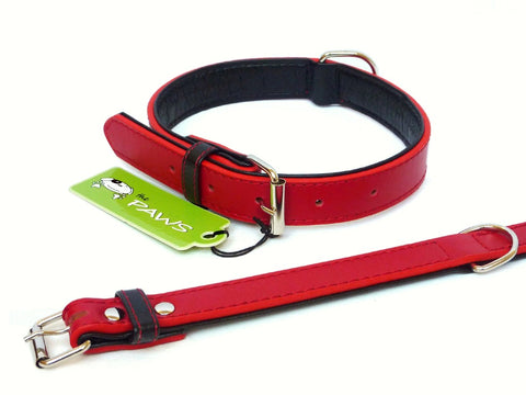 Fusion Leather Collar Lead - Red