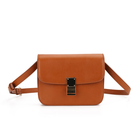 CT29273B BROWN - Solid Color Convenient And Practical Small Bag