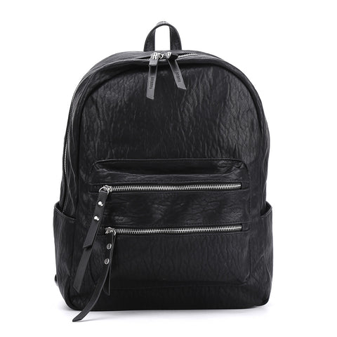 CT29995 BLACK - Solid Color Backpack With Studs Design (was £10)