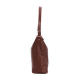 CT30129 BROWN - Simple Solid Color Shoulder Bag With Buckle Handle Design (was £11)
