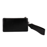 CT31462 BLACK - Simple Wallet With Special Handles And Metal Ring Design