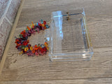 Clear Lucite Bag With Fruit Chain