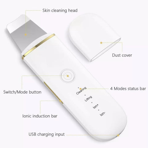 Drop Shipping Fulfillment Center Ultrasonic Skin Scrubber Peeling Shovel Facial Pore Cleaner Face Skin Scrubber Lift Instrument