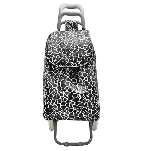 HGRQ040-1BLACK - Assorted Colour - Trolley Bag With Stone Pattern
