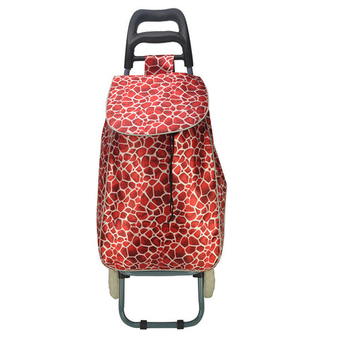 HGRQ040-1RED - Assorted Colour - Trolley Bag With Stone Pattern