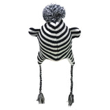 HGRQ180 Black&White  -  Shark Shaped Knitted Winter Hat (Was £3.00)