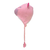HGRQ187 Pink  -  Lovely Animal Shaped Knitted Winter Hat (Was £3.00)